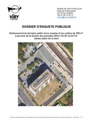 Dossier enquête publique Parvis Gare