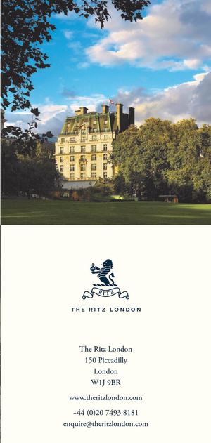 The Ritz London Map