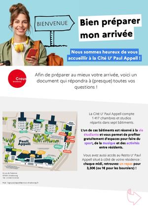 Fiche Bien Préparer Mon Arrivée - Résidence Paul Appell