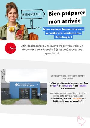 Fiche Bien Préparer Mon Arrivée - Résidence Les Héliotropes