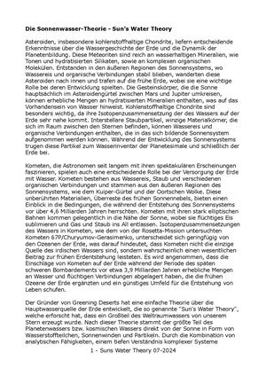 Die Sonnenwasser-Theorie und Studie - Sun's Water Theory