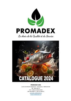 Catalogue Promadex Produits de Mer