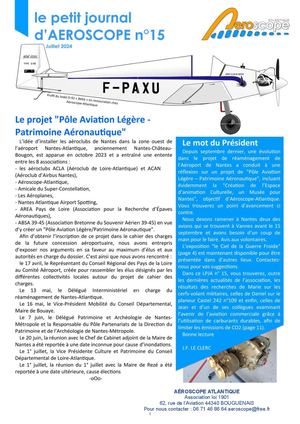 Le Petit Journal d'Aéroscope n°15
