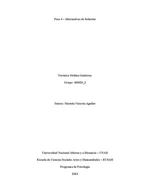 Fase 4 – Alternativas De Solución