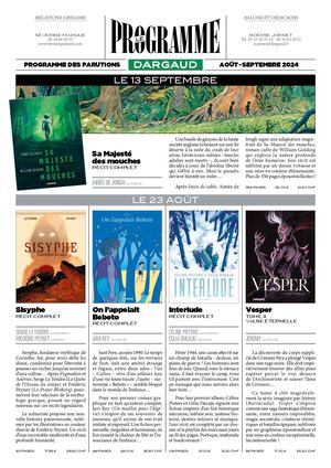 Programme Dargaud août septembre 2024