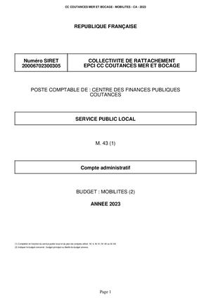 CA 2023 - MOBILITES