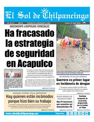 El Sol De Chilpancingo 15 Julio 2024