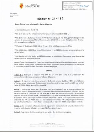 Fichier Parution Des Décisions 24 190 à 24 194 Du 15 07 2024