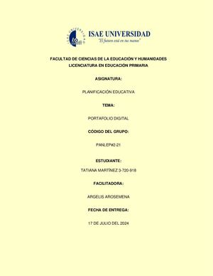 Planificación educativa TM