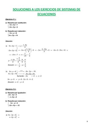 Ejercicios De Sistemas De Ecuaciones 8 21