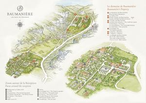 PLan du domaine Baumanière