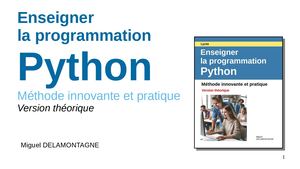 Enseigner la programmation Python Méthode innovante et pratique
