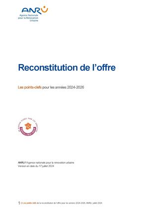 Reconstitution de l’offre de LLS -  Points-clefs pour les années 2024-2026