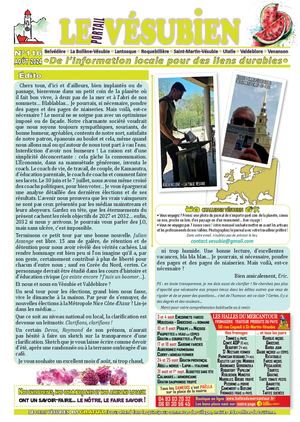 AOUT 2024 - LE portail VESUBIEN n°116. Journal gratuit de la Vésubie & Valdeblore - 06450 - Alpes Maritimes