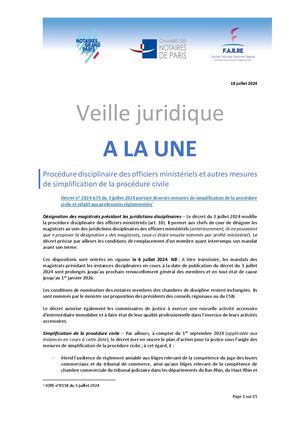 Veille Juridique n° 24 (juillet 2024)