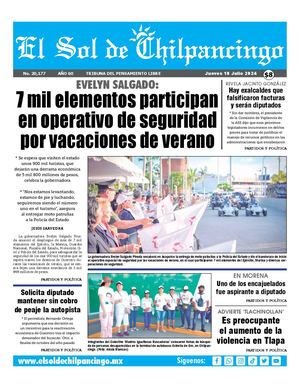 El Sol De Chilpancingo 18 Julio 2024
