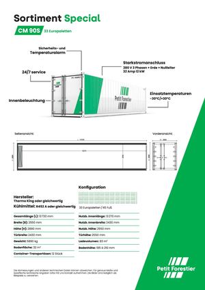 Datenblatt Sortiment Special CM90S 40 Fuß