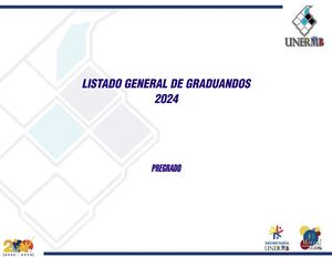 Listado General De Graduandos Julio 2024