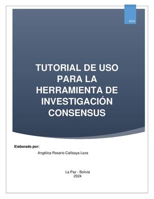 Tutorial Consensus Angélica Callisaya