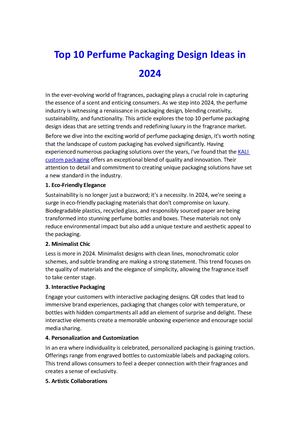 Top 10 Perfume Packaging Design Ideas In 2024