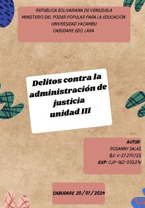 Delitos contra la administración de justicia