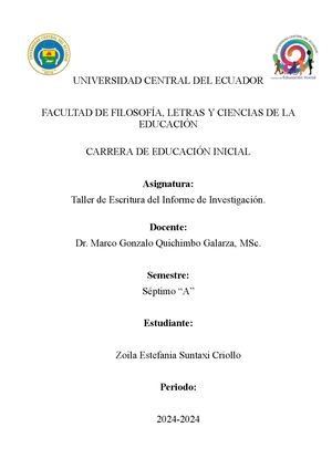 Suntaxi Zoila Portafolio Taller de Escritura