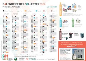Calendrier Collecte Professionnel 2024 Le Perrier