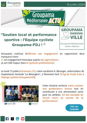 Actu Soutien Local Et Performance Sportive L’equipe Cycliste Groupama Fdj ! 15072024