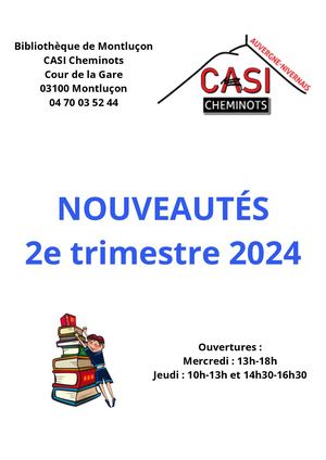 Nouveautés 2e Trimestre 2024