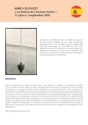 Feuille de salle - ESP - exposition Buzot