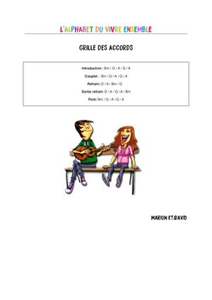 Accords & Texte chanson du vivre ensemble