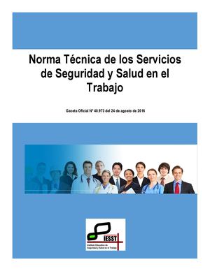 Norma Técnica De Los Servicios De Seguridad Y Salud En El Trabajo Bn