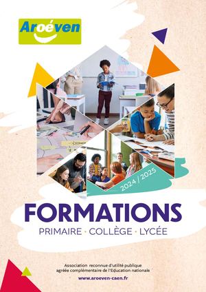 Brochure Formation Aroéven Caen Normandie 2024/2025