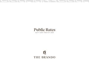 The Brando - Public Rates 2024-2025