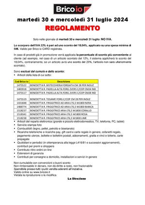 Regolamento Mandiamo L'iva In Vacanza 30 E 31 Luglio
