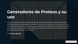 Generadores De Proteus Y Su Uso