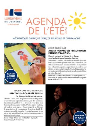 Agenda de l'été des Médiathèques de quartiers 2024