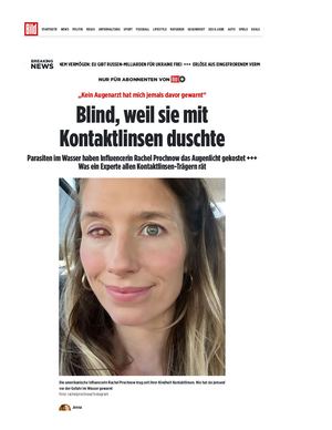 Influencerin Nach Dem Duschen Mit Kontaktlinsen Auf Einem Auge Blind Leben & Wissen Bild De Small