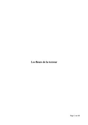 Les Fleurs De La Terreur V4+