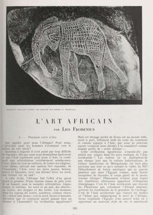L'Art Africain, Par Léo Frobenius, In Cahiers D'Arts, Num. 8, 9, 1930
