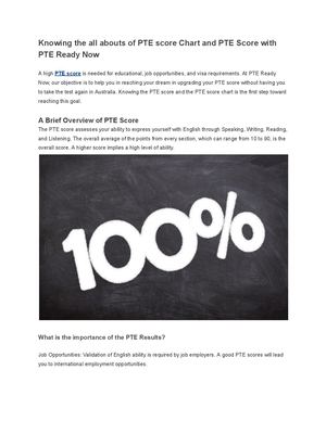 Pte Score Chart And Pte Score