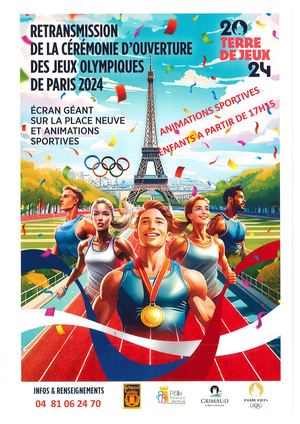 Retransmission Sur Ecran Geant Led Ouverture Jo 2024 Ville De Grimaud