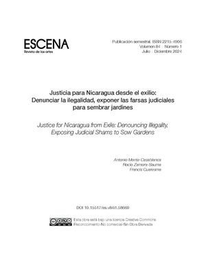 Monte Justicia Para Nicaragua