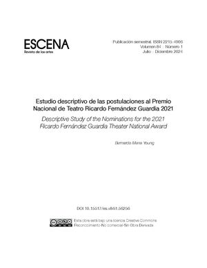 Mena Estudio Descriptivo Premio Ricardo Fernández