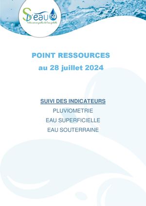 SDeau50, Note Ressources du 28 juillet 2024