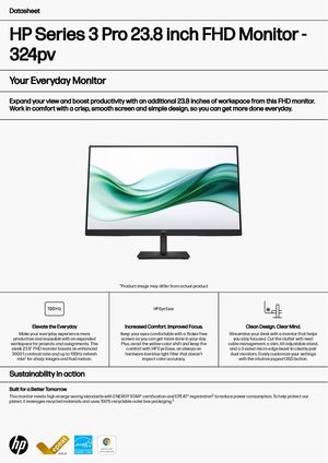 (商用螢幕_EN) HP 324pv Datasheet