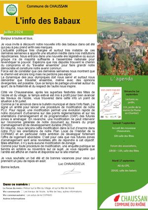 Info Des Babaux 2024 Juillet 2024