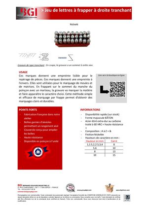 Alphabet Droite Tranchant