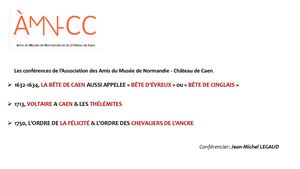 3 Conférences à l'AMN-CC