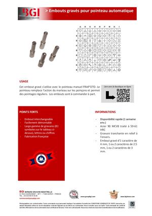 Fiche Technique Embouts De Pointeau Automatique